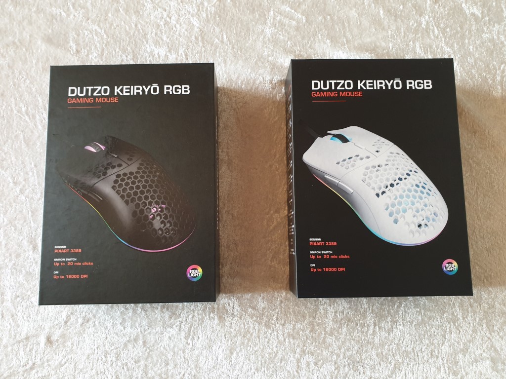 DUTZO Keiryo RGB - Matt White - Gaming Mouse